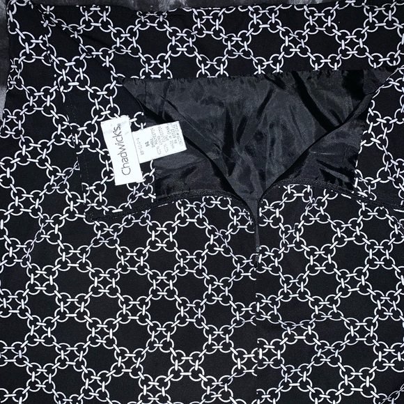 Chadwick’s Black White Chain Print Pencil Skirt Size 14. No flaws. - Picture 4 of 10